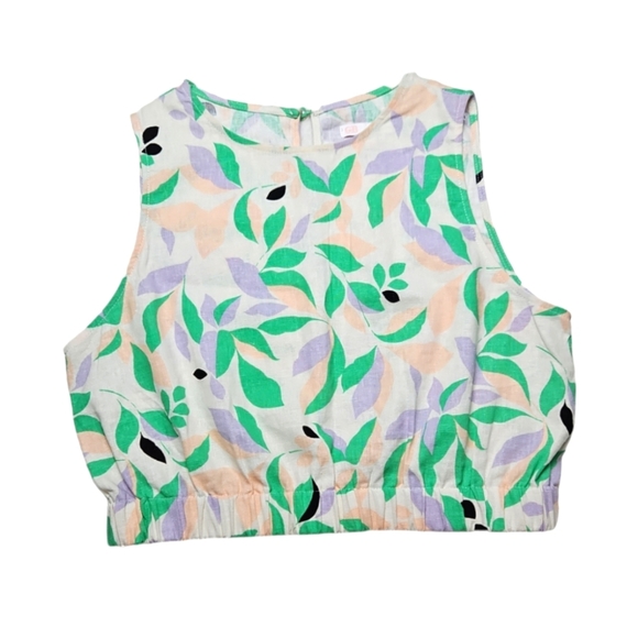 GB Floral Crop Sleeveless Top Size - Picture 1 of 3